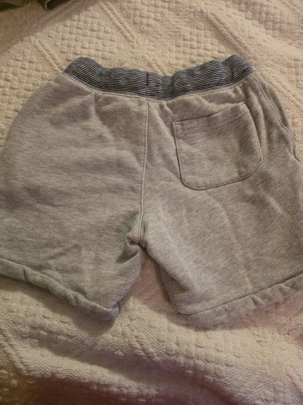 Carter's Light Gray Shorts with Navy Striped Waistband